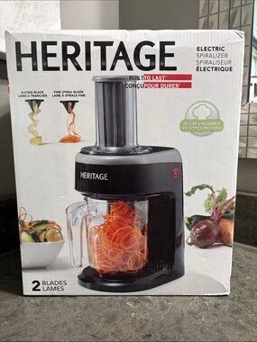Heritage Electric Spiralizer in Black and Clear